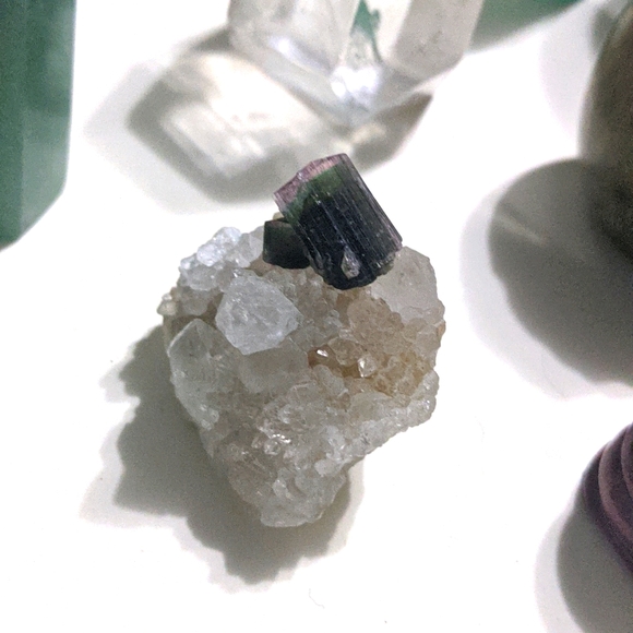 tourmaline Jewelry - Watermelon Tourmaline green barrel